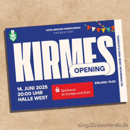 Eintrittskarte: Kirmes-Opening 2025