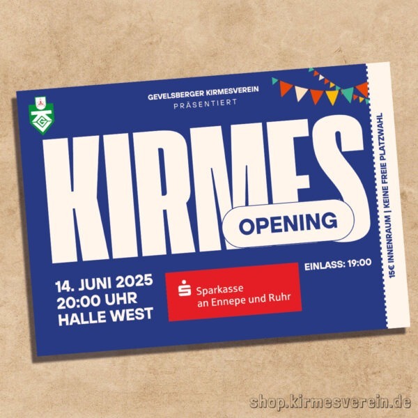 Eintrittskarte: Kirmes-Opening 2025